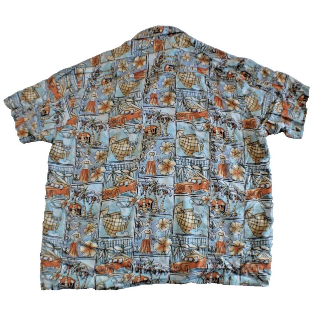 Vintage Munsingwear Hawaiian Style Button Up Shirt Men's Size Large - Picture 2 of 5